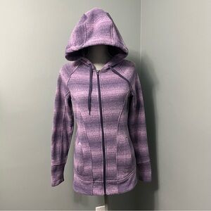 UNDER ARMOUR Ombré striped purple long sleeve full zip hoodie women’s size small